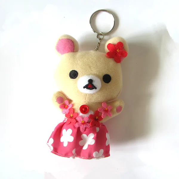 New Cute Rilakkuma Korilakkuma Plush Keychain Small Pendant 10CM Kids Stuffed Toys For Children