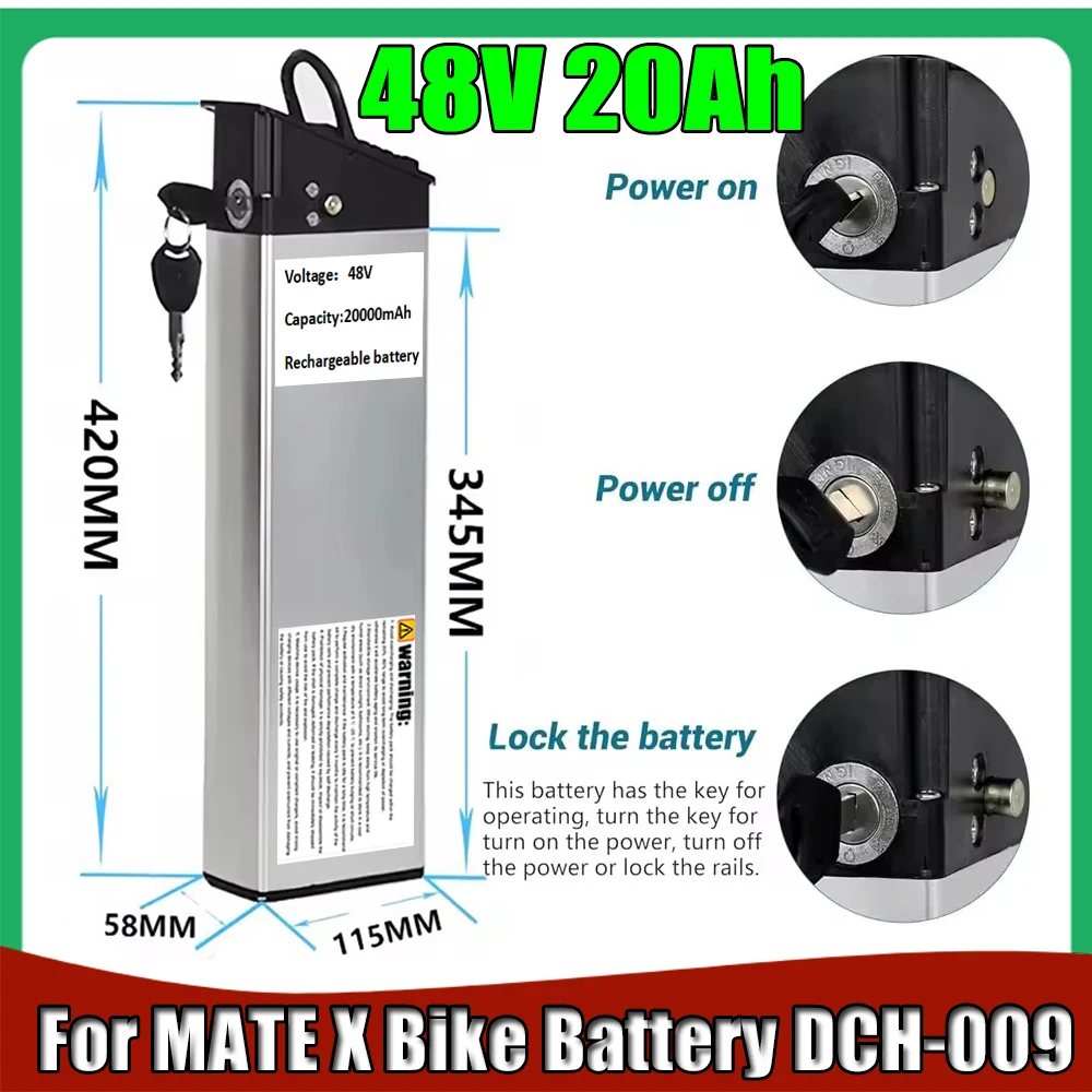For Engwe EP-2 Pro Engine Pro Version Engine X DCH 009 Battery 48V 17.5Ah 20Ah Replacement Battery MATE X Ginghma R7 Pro