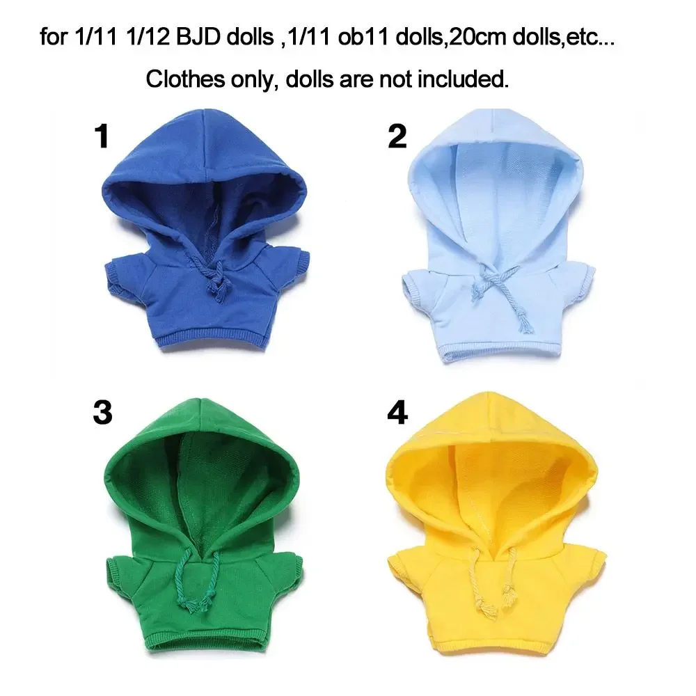 1/111/12 OB11 Dolls Clothes Accessories For 1/12BJD Dolls Sweatshirt Outfits Hoodies Clothes Handmade Hoodies Tops