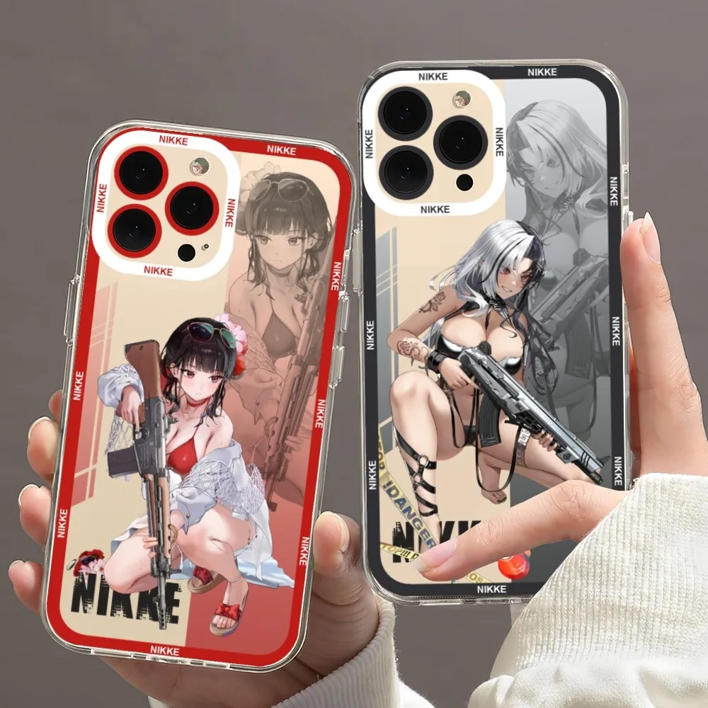 Game Nikke Phone Case For iPhone 11 12 Mini 13 14 15 Pro Max Transparent Shell