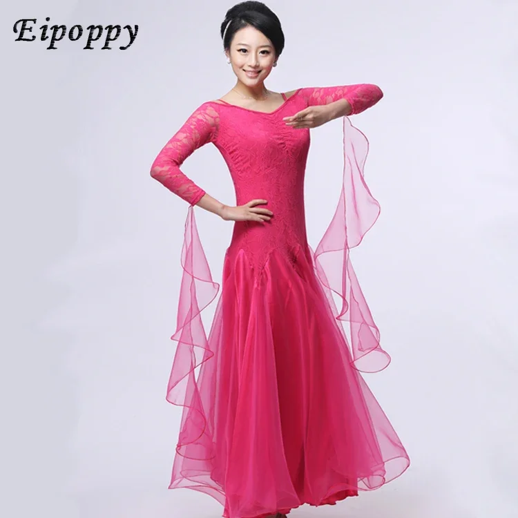 Sexy ladies sexy ballroom dance competition dress female modern waltz tango standard dress stage 89