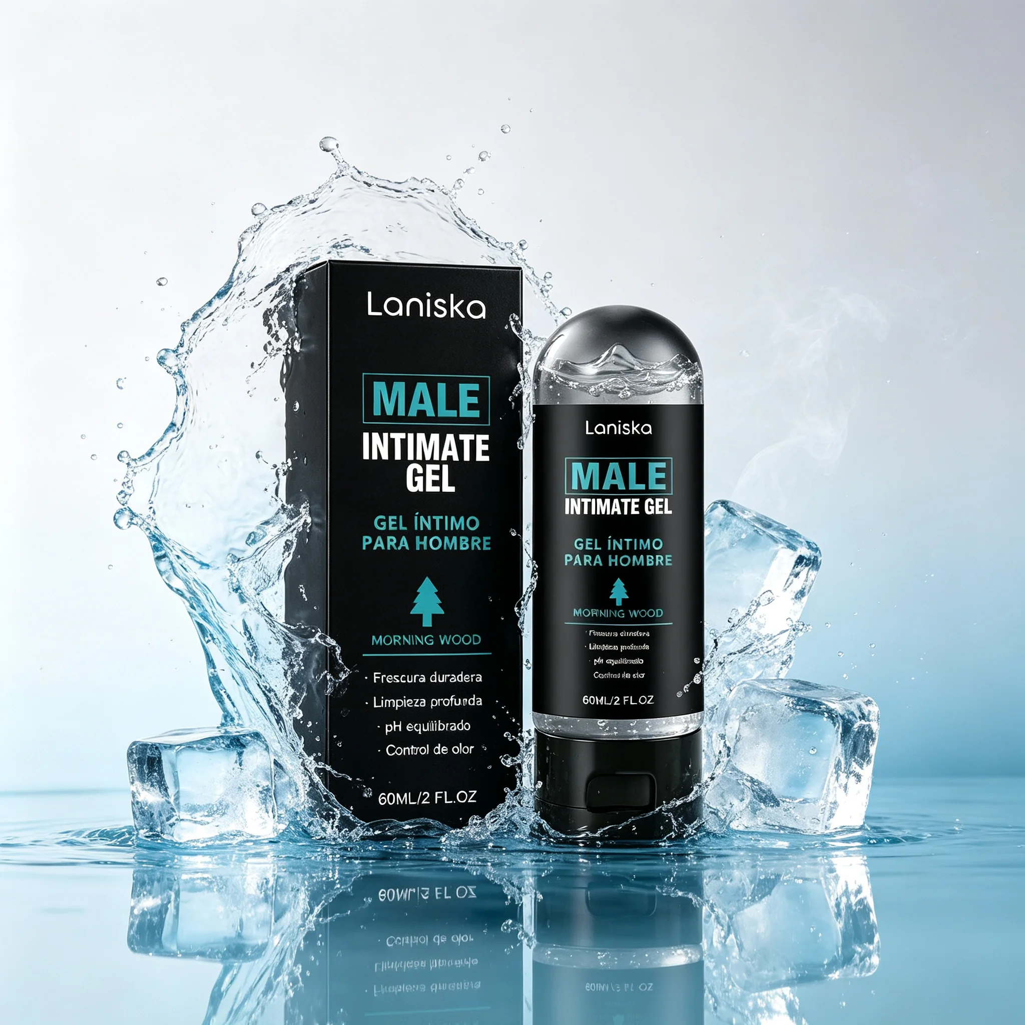 Men's Personal Care Gel Cool Sensation Refreshing Soothing Skin‑Safe Hydrating Moisturizing Non‑Greasy Fast‑Absorbing Massage