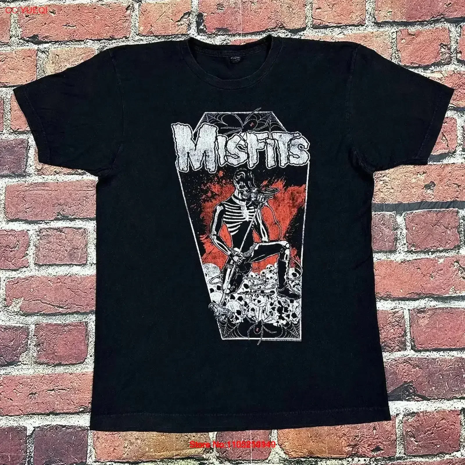 

Футболка The Misfits Band Skeleton Coffin 2015, Evil Live Records, мужская большая винтажная стильная универсальная уличная одежда в стиле панк