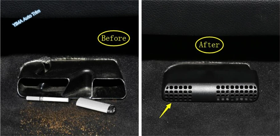 Lapetus For BMW 3 4 Series 2013 - 2017 Auto Styling Seat Under Heat Floor Air Conditioning AC Vent Outlet Dust Plug Cover Trim