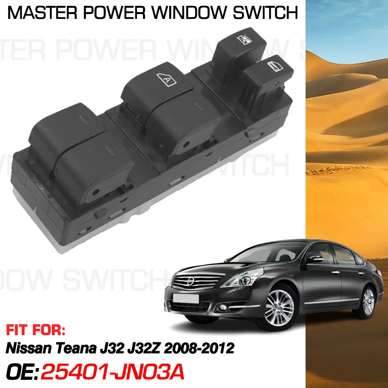 

Power Master Electric Window Switch Button Lifter For Nissan Teana J32 J32Z 2008-2012 14+3 Pins 25401JN03A 25401JN01A 25401JN00A