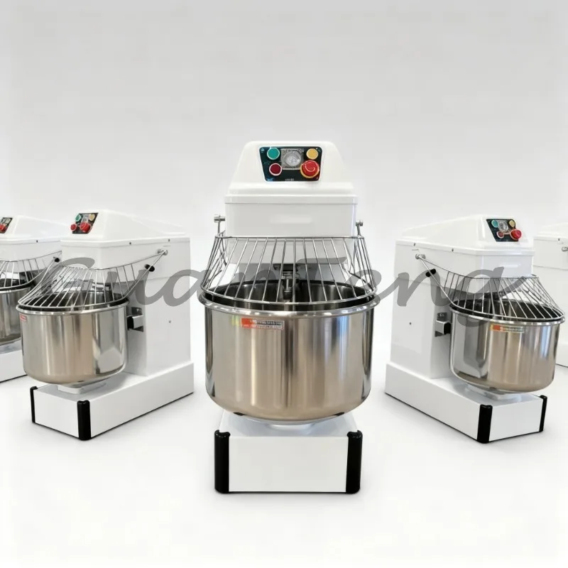 New Electric Automatic Spiral Dough Kneading Machine, Commercial Bread Dough Mixer for Bakery Hotel Restaurant