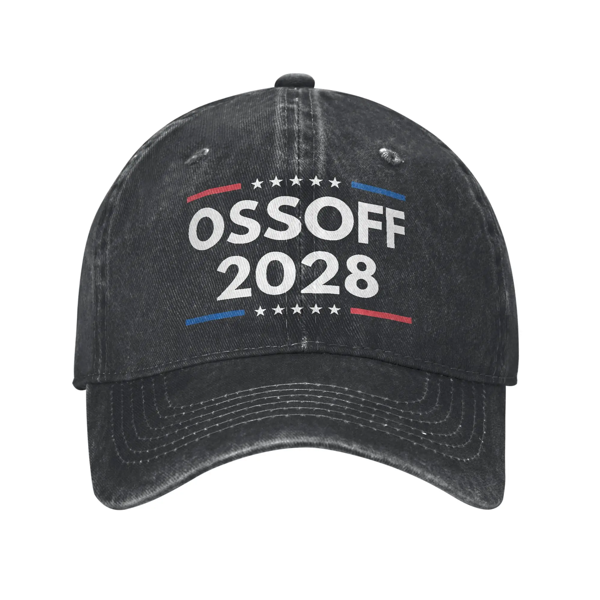 Jon Ossoff for 48th US President Election Campaign 2026 2027 Sun Baseball Cap  Trendy Unisex Men Washed Hip Hop Hats Sun-Proof