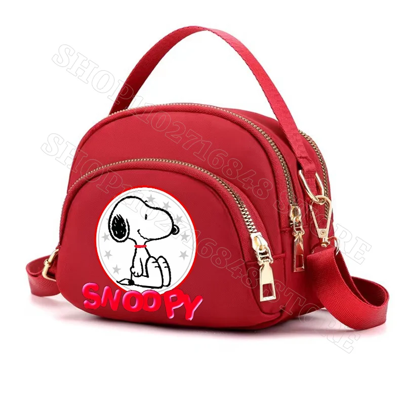 Snoopy Women Crossbody Bag Girls Shoulder Bags Portable Large Capacity Cartoon Character Print Pack Xmas Birthday Party Gifts