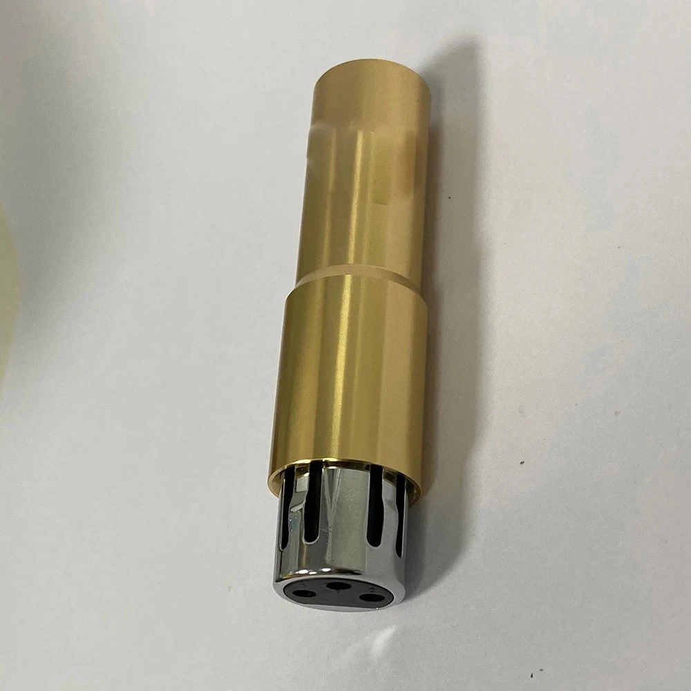 Hochwertige XLR-Anschlüsse aus reinem Kupfer, vergoldet, Audiokabelstecker, Hi-End-Stecker auf Buchse, Kanone, XLR-Buchse, Audio – Detail 8