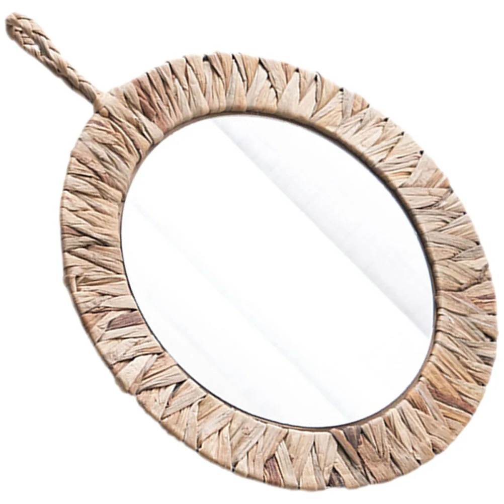 

Woven Mirror Round Wall Decorative Rustic Vintage Wall-mounted Mirrors Vanity Bedroom
