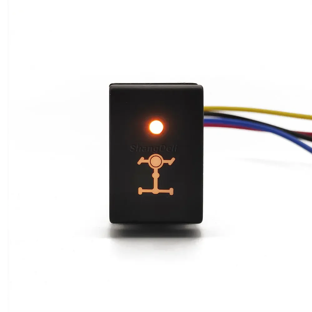Car orange Led DRL fog Light headlight spotlight diff lock radar switch button For Suzuki Jimny 2010 2011 2012 2013 2014 2015