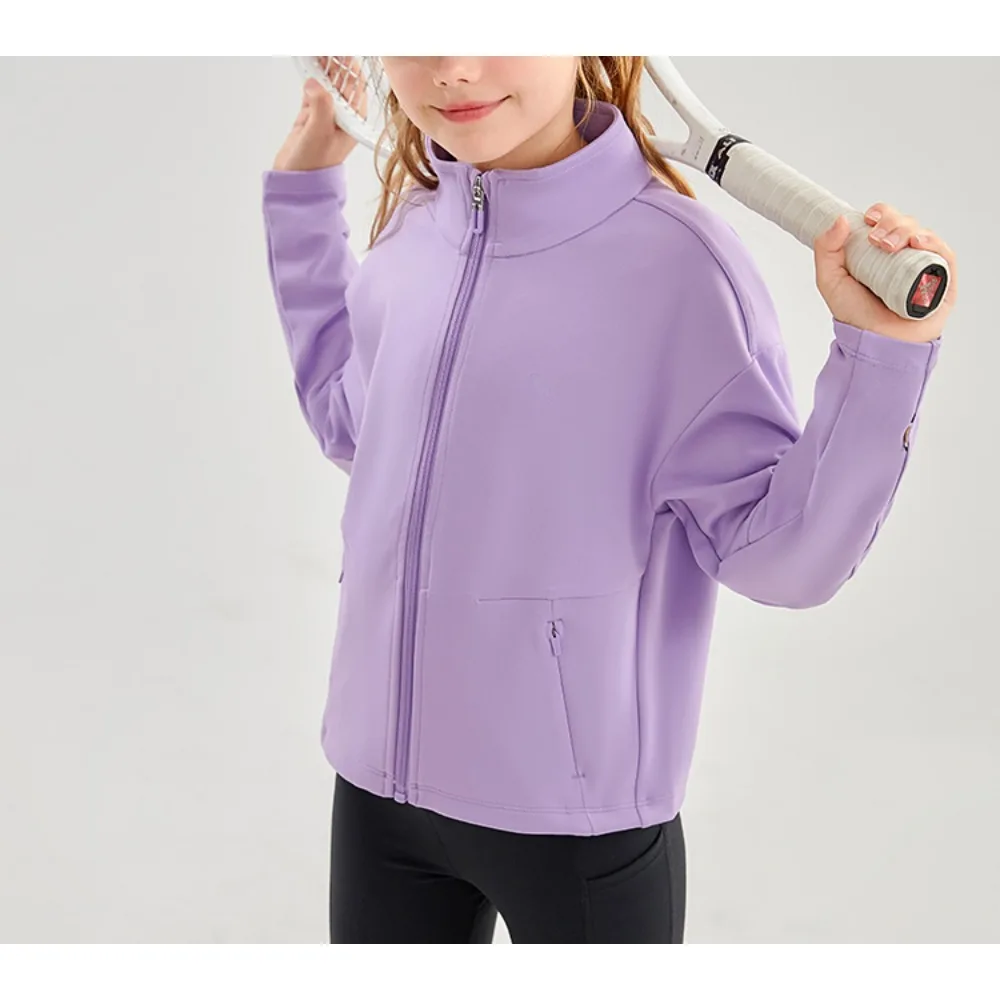 Manteau à col montant pour enfants, vêtements pour garçons et filles, survêtement sportif, vestes pour enfants, veste pour bébé, automne, hiver, nouveau, 2024