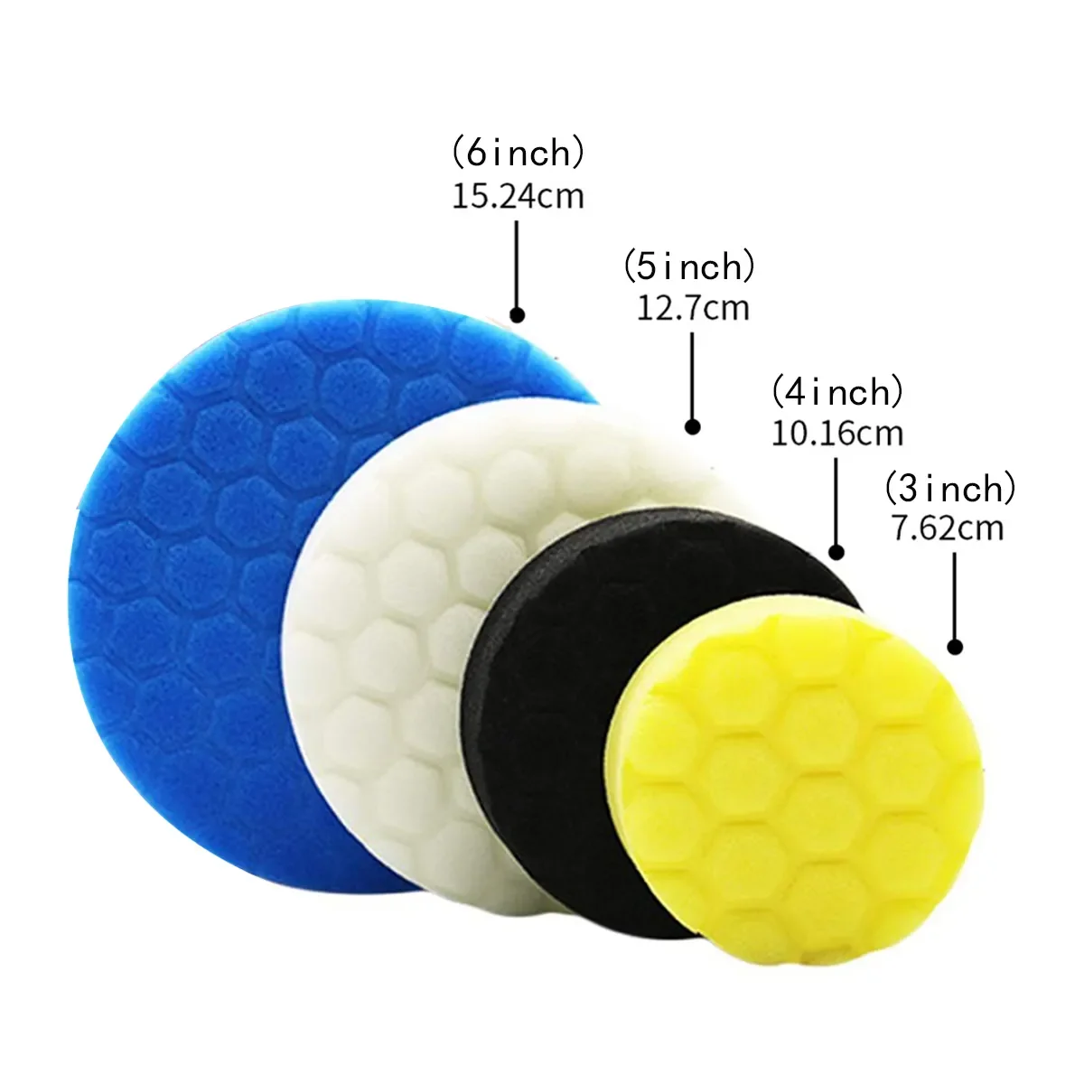 5Pcs Polishing Pad Kit 3/4/5/6/7 Inch Car Foam Buffing Pads Automobile Sponge Durable Buffer Mat Dremel for Car Glass Polisher