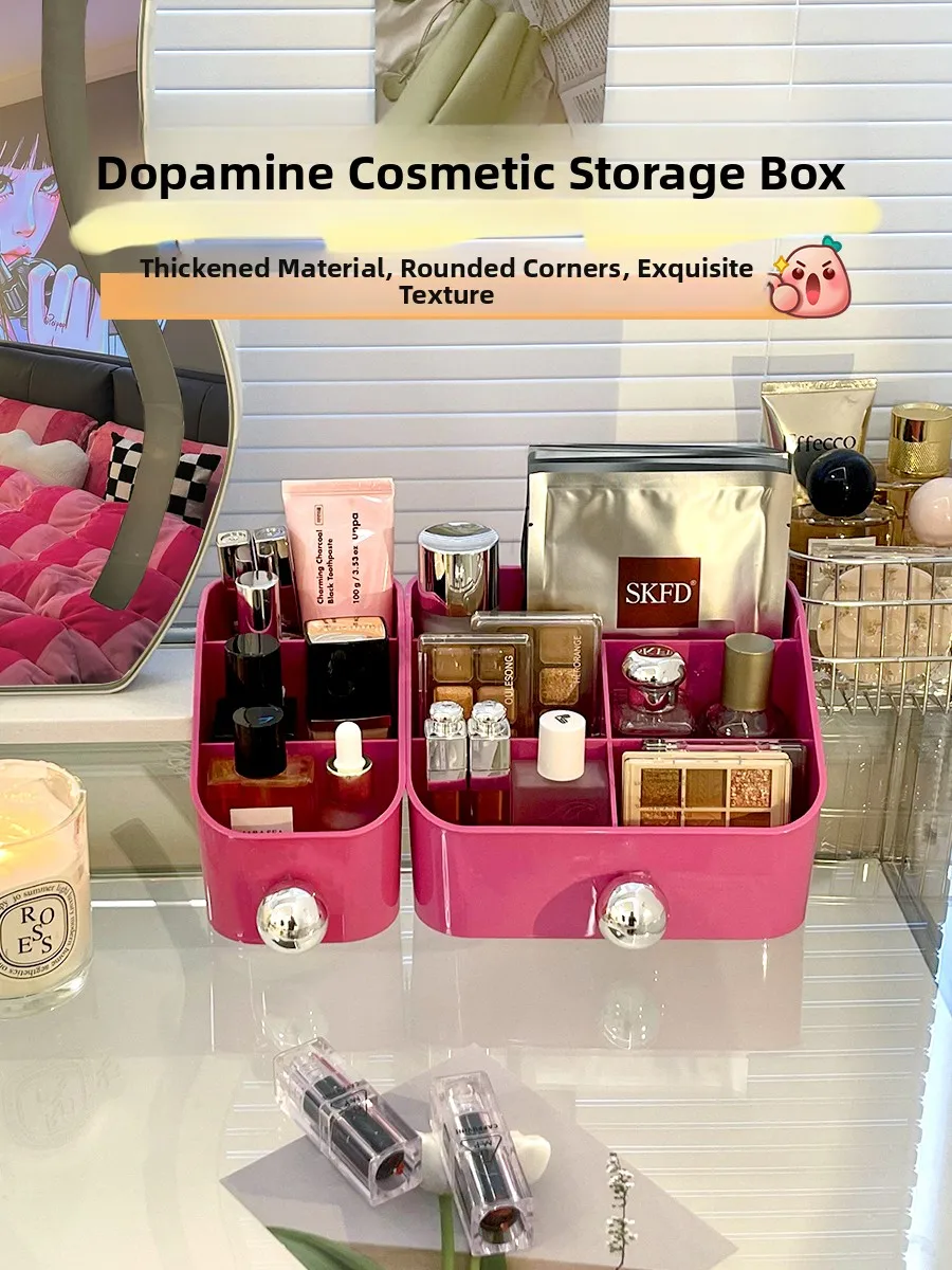 

Прозрачный настольный органайзер для косметики большой емкости, пылезащитный, класса люкс, для рабочего стола, Ele Sensation