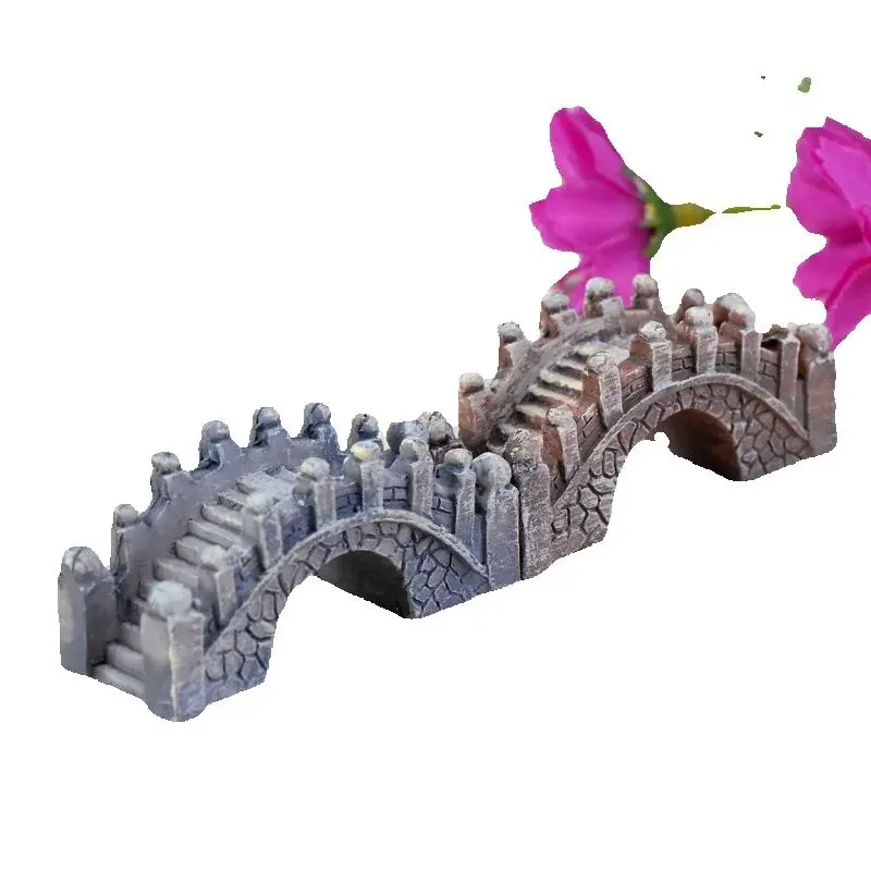 Micro landscape resin Bridge Decoration Court retro style Jiangnan small bridge creative craft decoration material