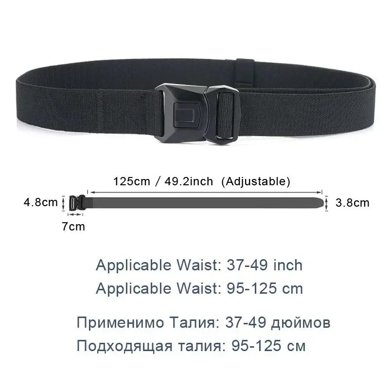 New Nylon Tactical Belt for Men Rust-proof Metal Buckle Quick Release Jeans Belt 1200D Canvas Outdoor Casual Belt Waistband