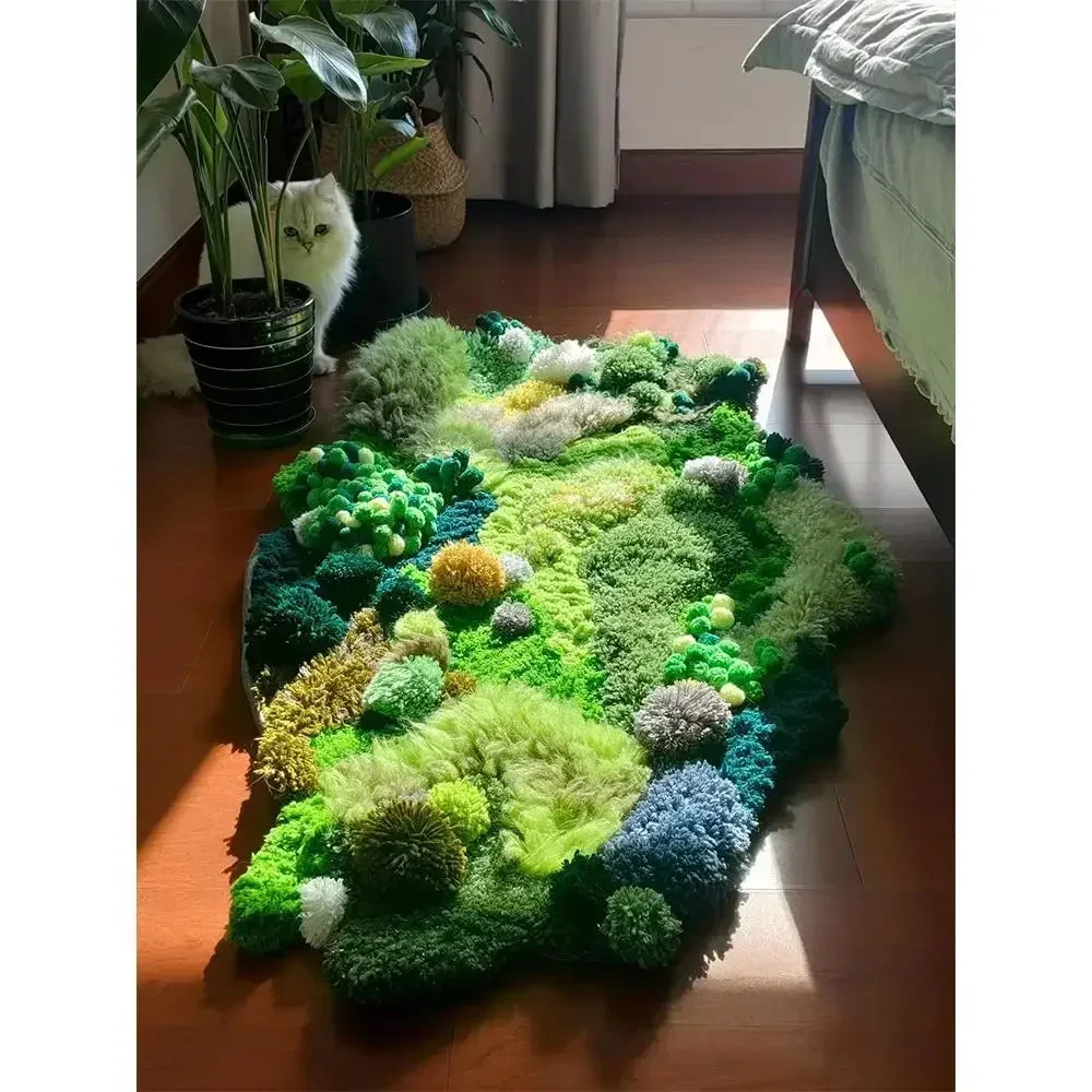 

Тканый ковер из мха, сумка из материала «сделай сам», ручная работа, нишевое одеяло для украшения дома