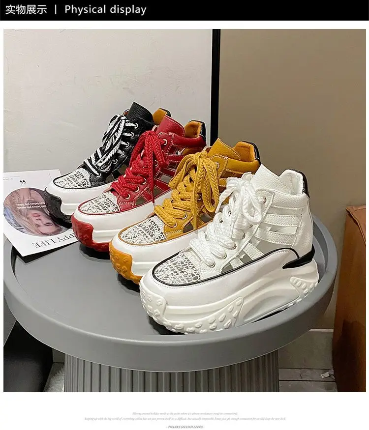 

Fashion Ladies Platform Sandals Hollow Out Thick Sole Non Slip Vulcanized Shoes Casual Beach Sandals Zapatos De Verano Mujer