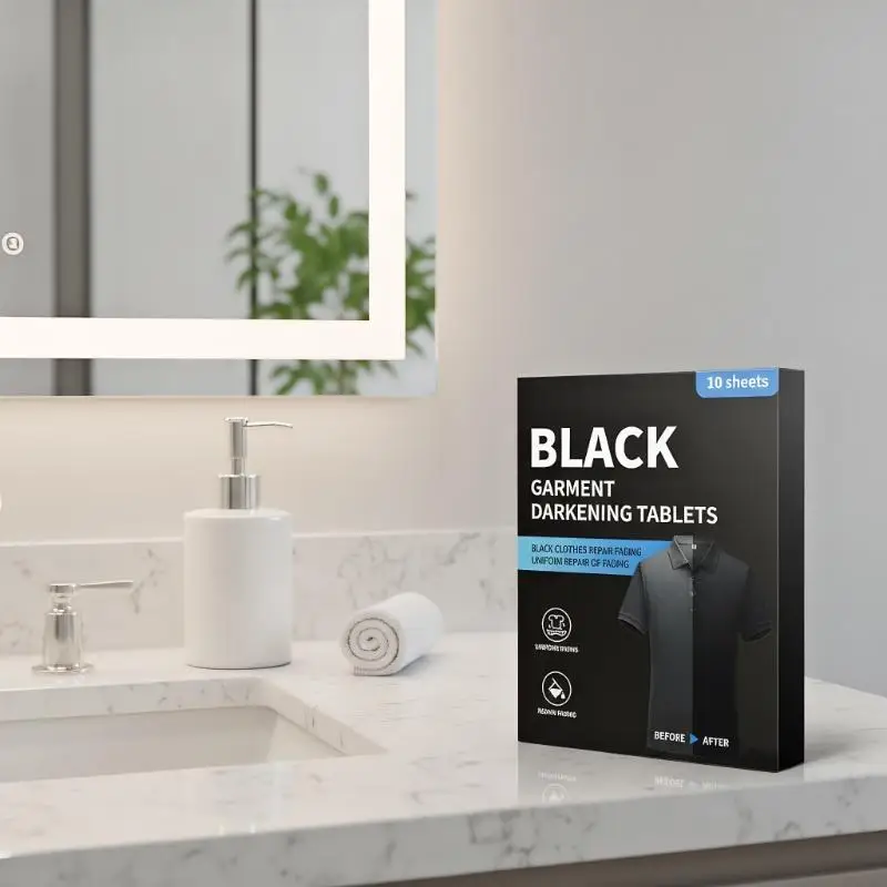 Advanced Laundry Tablets for Black Clothes; 10 Pieces; Intensifies Color and Prevents Fading; Ideal for Pants and Shirts.