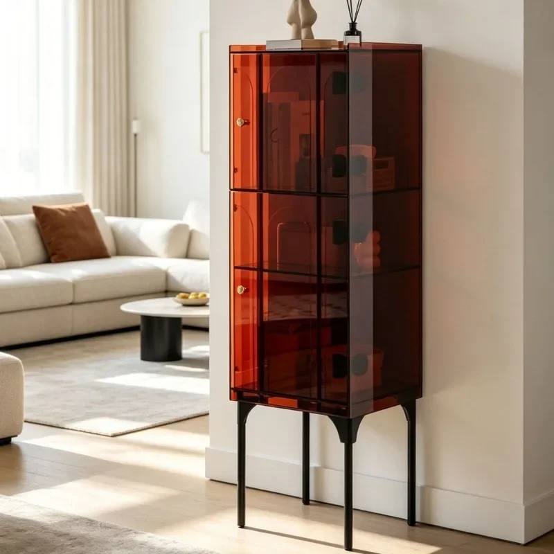 Acrylic locker, wine cabinet, floor-to-ceiling vertical storage bookcase