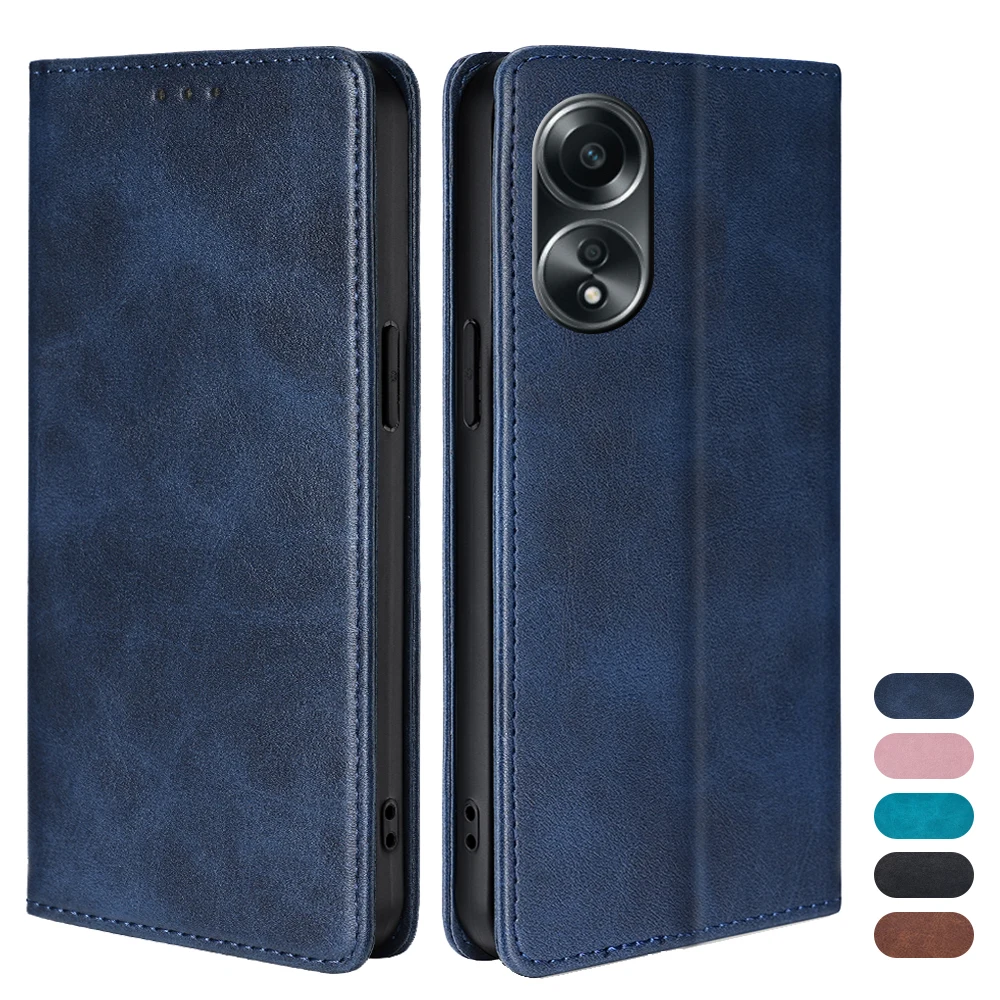 Magnetic Phone Case for OPPO A57 A77 A57S A57E A77S A56S A58 A78 A1X A58X A1 A78 A83 Leather Flip Wallet Case Card Slots Funda