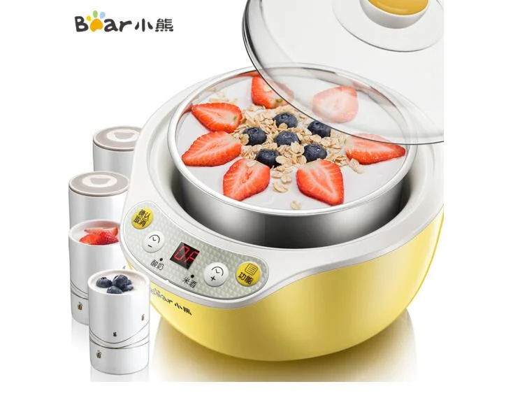 Bear household Yogurt Machine Home Automatic Rice Wine maker Stainless Steel Liner Ceramic 4Cups 1L SNJ-B10K1 smart timing