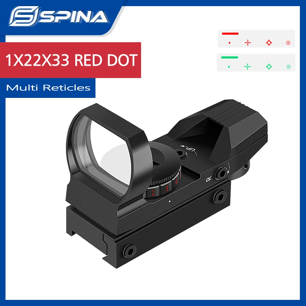 Red Dot Green Multi Reticles 20mm Dovetail Riflescope Reflex Riflescope Optics Holographic Reflex Sight Hunting Rifle Airsoft