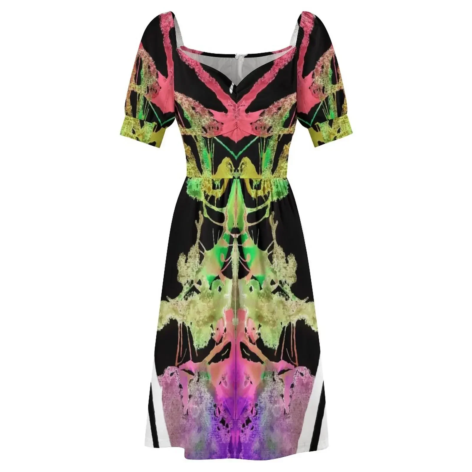 Rorschach inkblot fMRI Scan 1c Inverted Short-Sleeved Dress prom dresses 2025 Dress vintage Women's dresses Dress