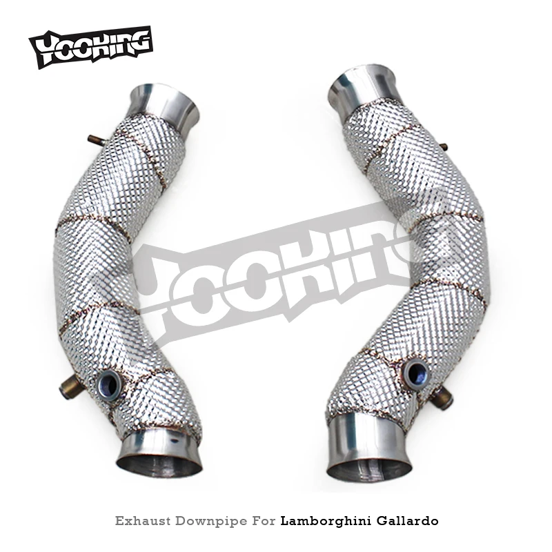 Direct-fit Exhaust Pipe For Lamborghini Gallardo 5.0L 2004-2007 Supersport X Pipe Axleback 5 To 1 Manifold Heat Shield Downpipe