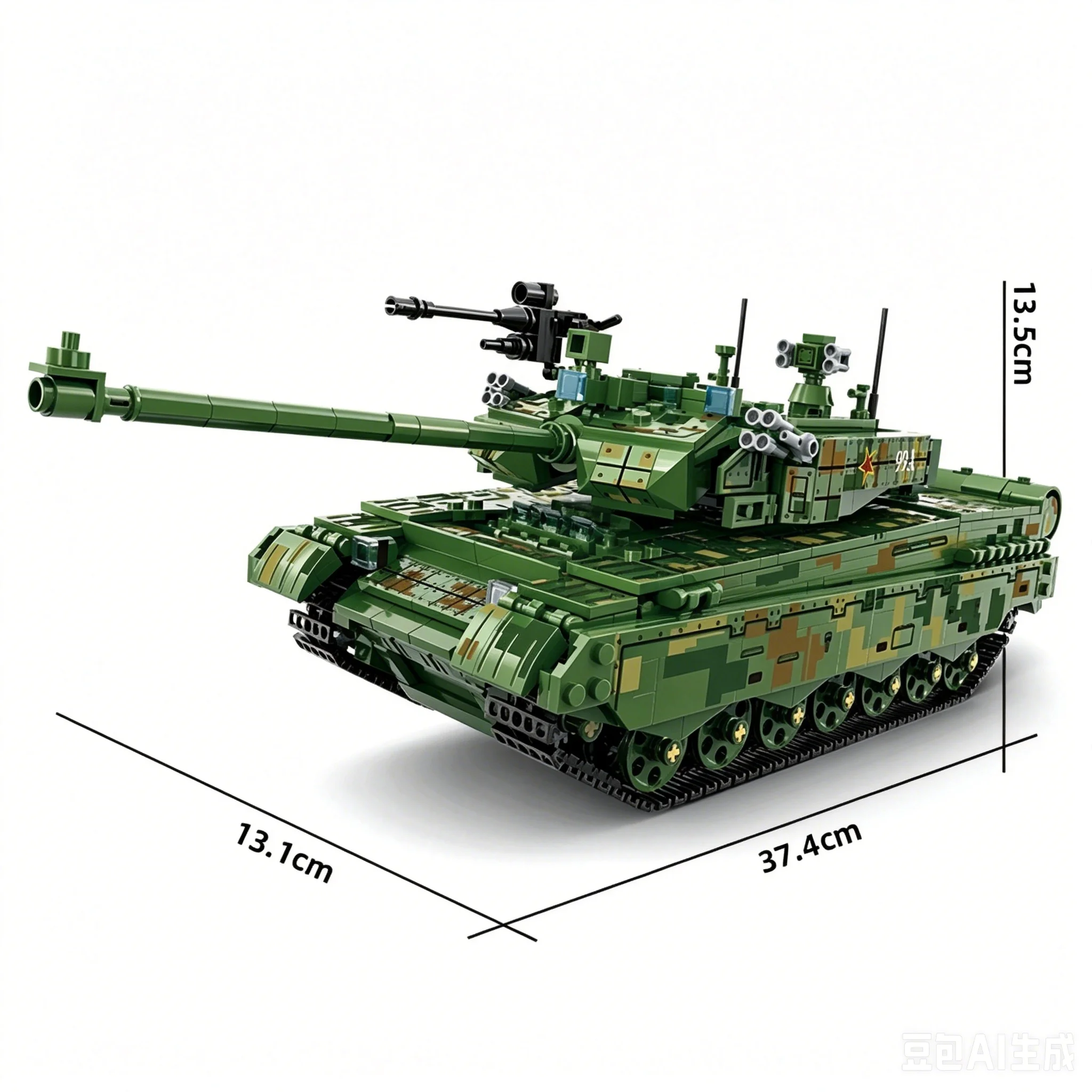 1426PCS TYPE 99A Gevechtstank Bouwstenen Militaire Leger Soldaten Bricks Model DIY Montage Speelgoed Kerst Verjaardagscadeau