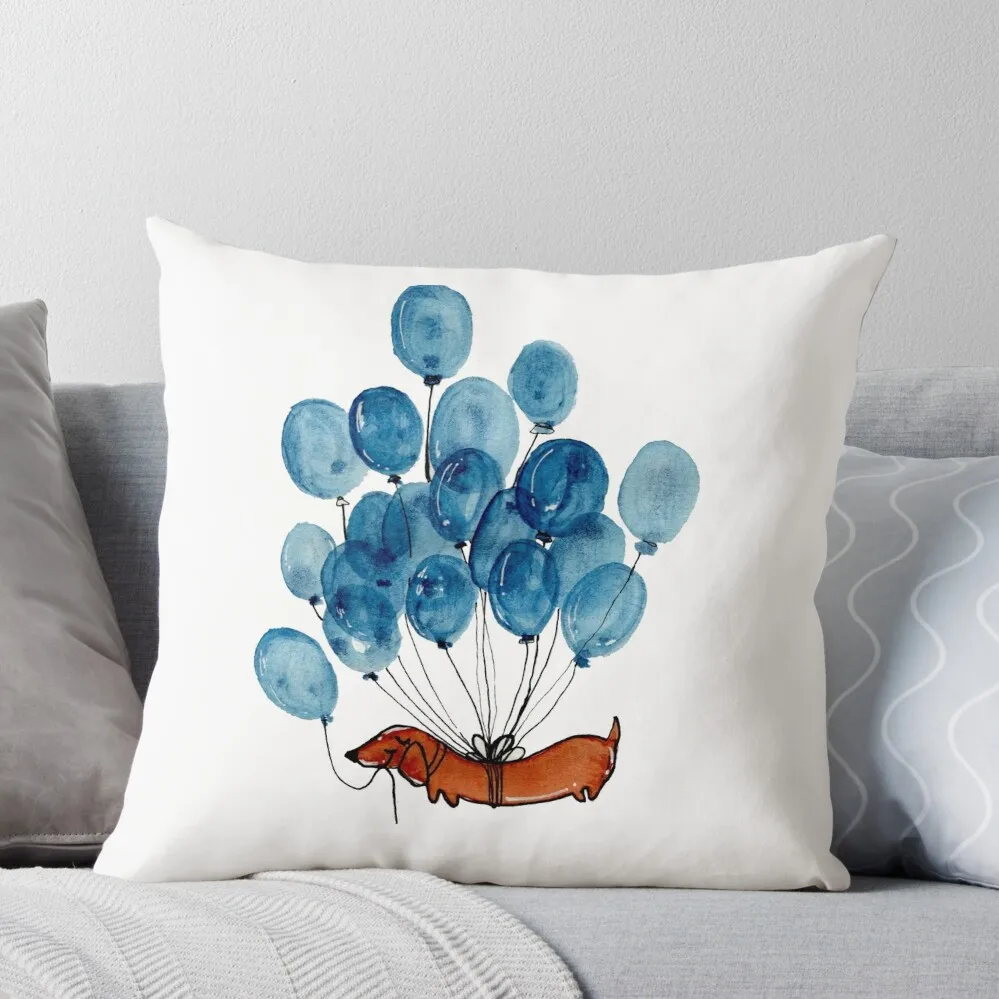 

Dachshund dog and balloons Throw Pillow Cushion Cover For Sofa christmas supplies pillowcases for sofa cushions Sofa Cushion