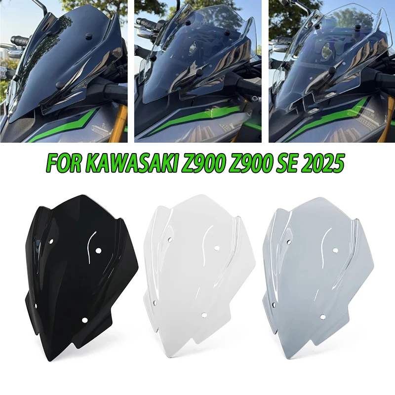 

NEW Motorcycle Accessories Windscreen Windshield Fairing For Kawasaki Z900 Z 900 SE 2025 2026 Wind Deflector Spoiler Visor