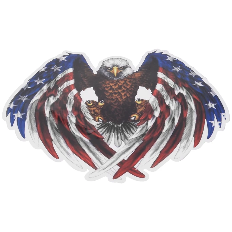 Decal Sticker For Car Motorcycle Eagle With USA Flag