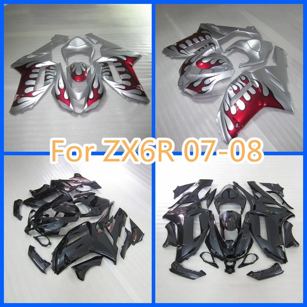 

Injection Fairing Set for Kawasaki Ninja ZX6R 07 08 2007 2008 Sportbike ZX-6R Body Rebuild Street Bike Bodywork Parts