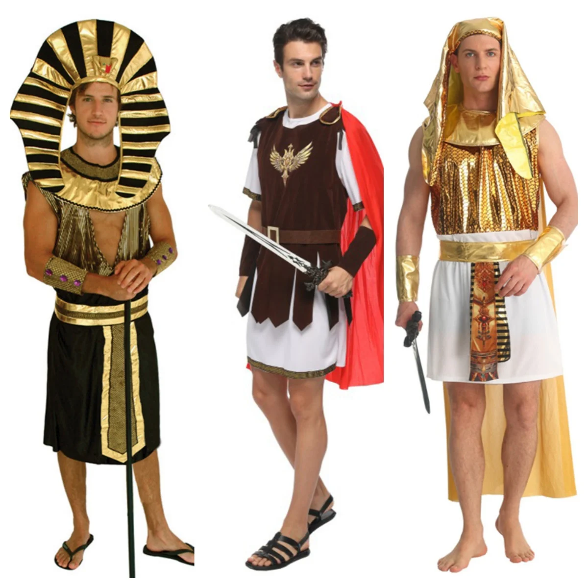 Disfraz de gladiador guerrero greco-romano para hombre adulto, disfraz de caballero, faraón egipcio, fiesta de Halloween, disfraz de Carnaval
