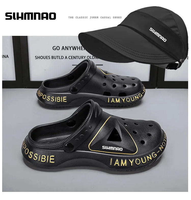 

Men's and women's slippers, comfortable EVA soft soled toe cap beach shoes, garden shoes, casual outdoor hiking and fishing shoe