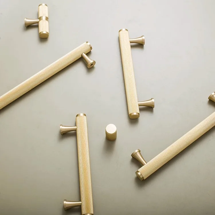 Knurled solid brass cabinet handle product image 18