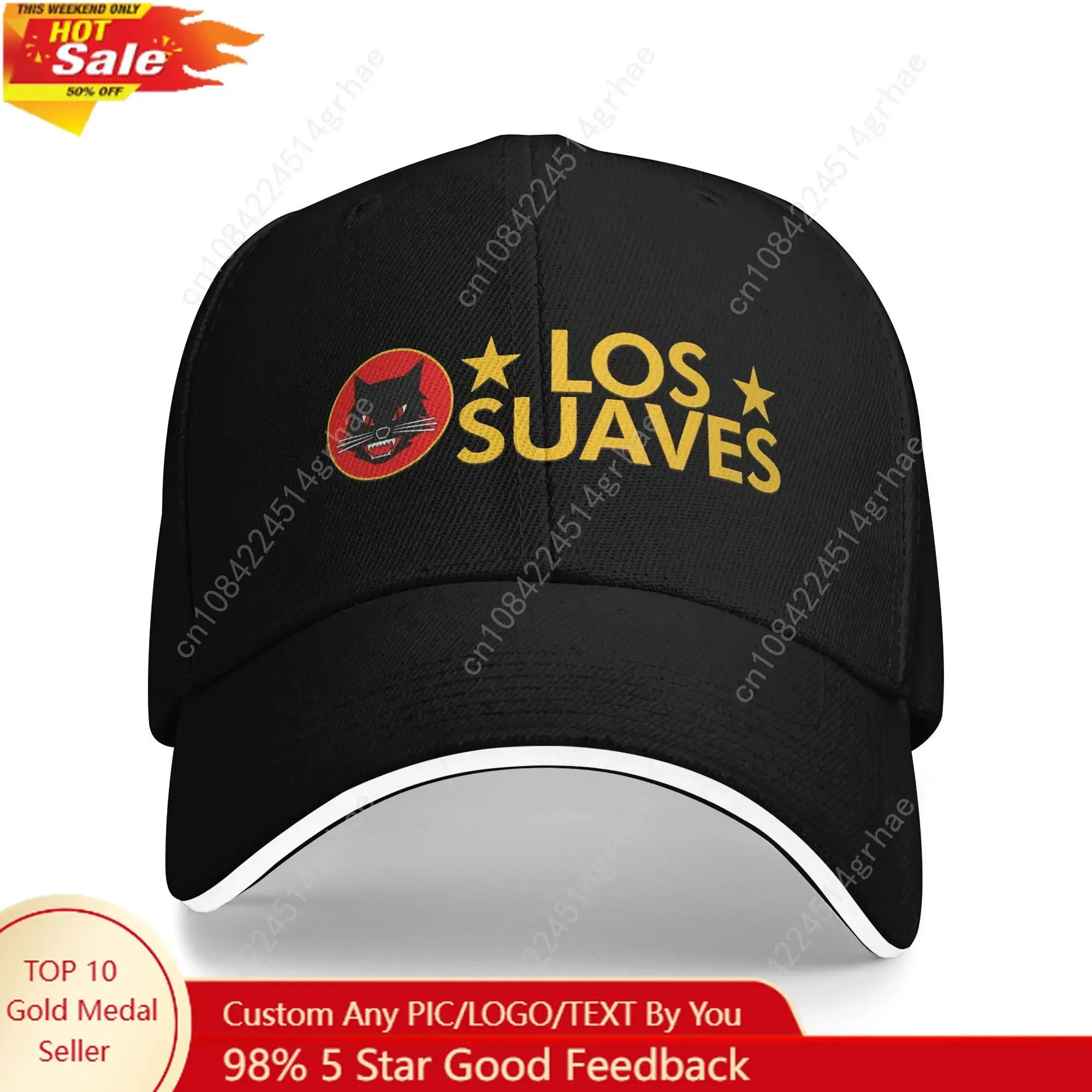 

Los Suaves Rock Band Baseball Caps Casual Sandwich Hat Men Women Adjustable Sun Cap Sport