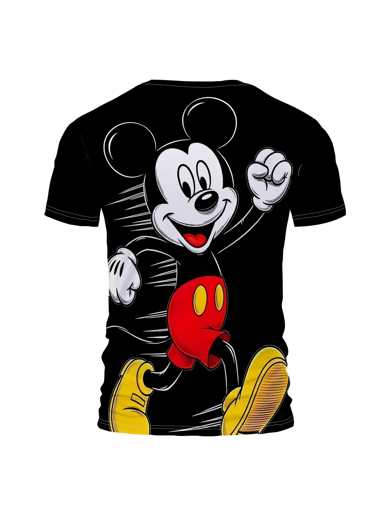 Men's T-shirt Mickey and Friends Cute Striped White Team 3D Women's T-shirt Mickey Mouse Birthday Gift Fan Exclusive view 3