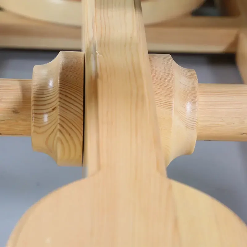 Solid wood foot pedal type pestle and mortar pounding rice kindergarten display teaching aids and props