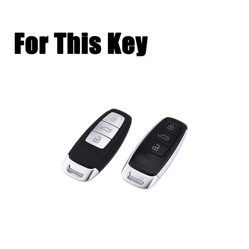 Z+ Suede Leather Car Key Fob Case Cover For Audi S8 Q8 RS6 E-Tron S3 S6 A3 A6 A7 A8