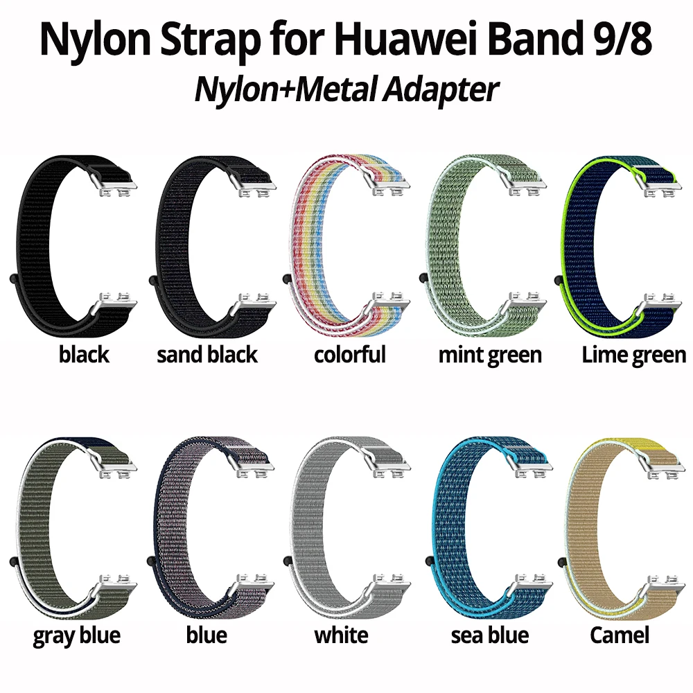 Imagem -02 - Pulseira de Nylon para Pulseira Huawei Pulseira de Relógio Pulseira Loop Adaptador de Metal Pulseira para Banda Huawei 35 Pcs