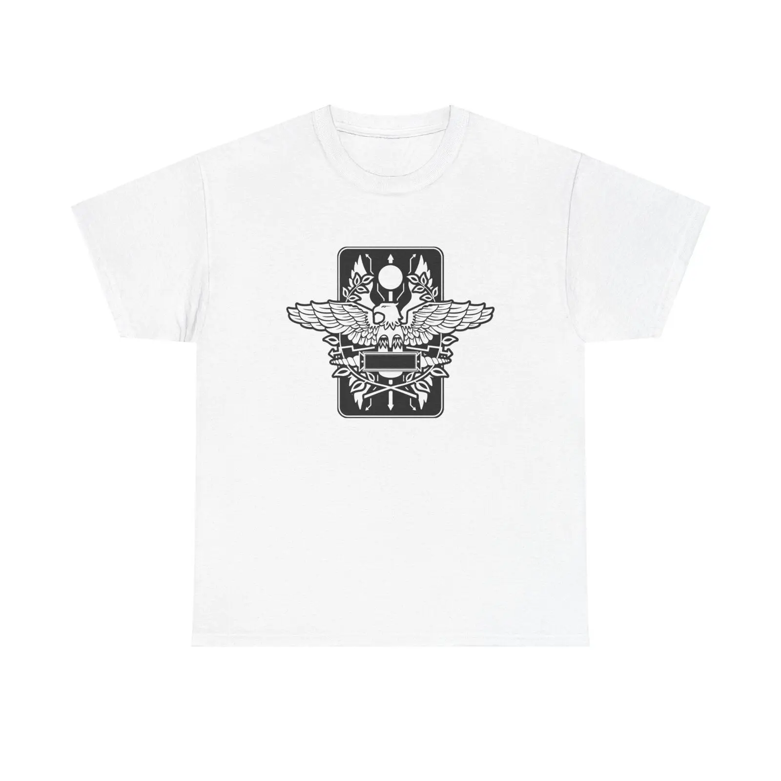 Camiseta con águila romana, símbolo de legión vintage, arte de ala abstracta heráldica