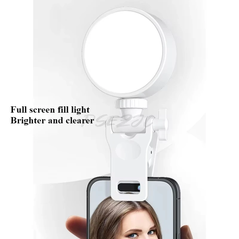 Fill Circular Mini Selfie Light Mobile Video Conference Live Broadcast Magnetic Pocket Light Professional Dual Color Temperature