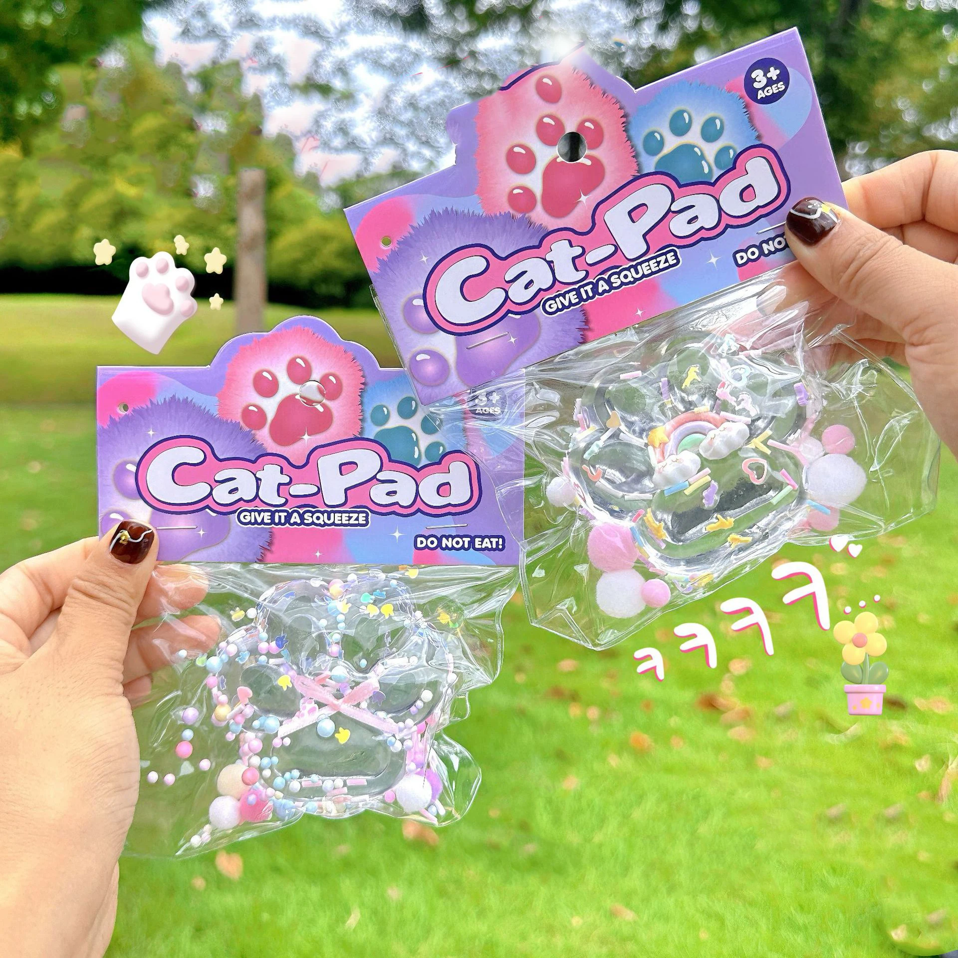 NUOVO Giocattolo Fidget Mini Kawaii Trasparente Zampa di Gatto Giocattolo da Spremere Carino Rosa Piccolo Gatto Piede Giocattoli Antistress Bambini Adulti Regali Unici