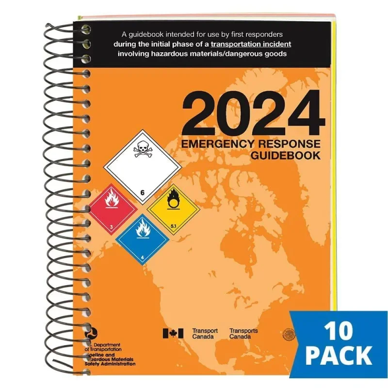 2024 Emergency Response Guidebook (ERG), Bound, 5.5” x.5, English, 10-