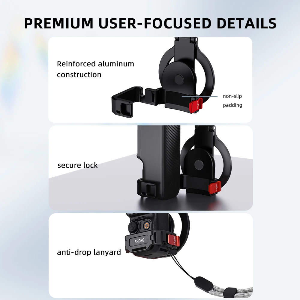 Supporto Magnetico BRDRC Pocket 4 per Vlog, Streaming Video e Teleprompter, Compatibile con DJI Pocket 3, Accessorio per Espansione Supporto Telefono