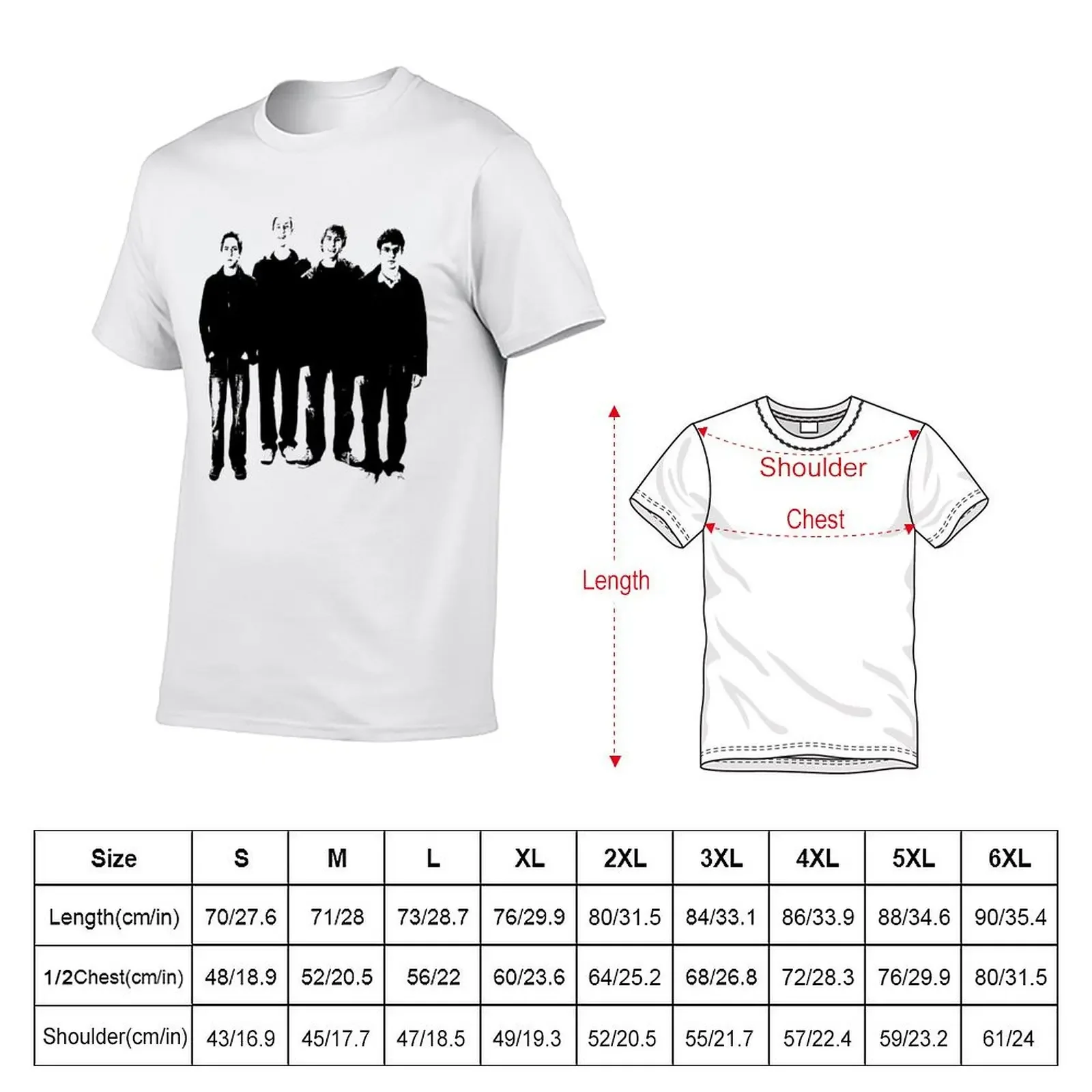 Inbetweeners T-shirt summer tops Short sleeve tee customizeds slim fit t shirts for men