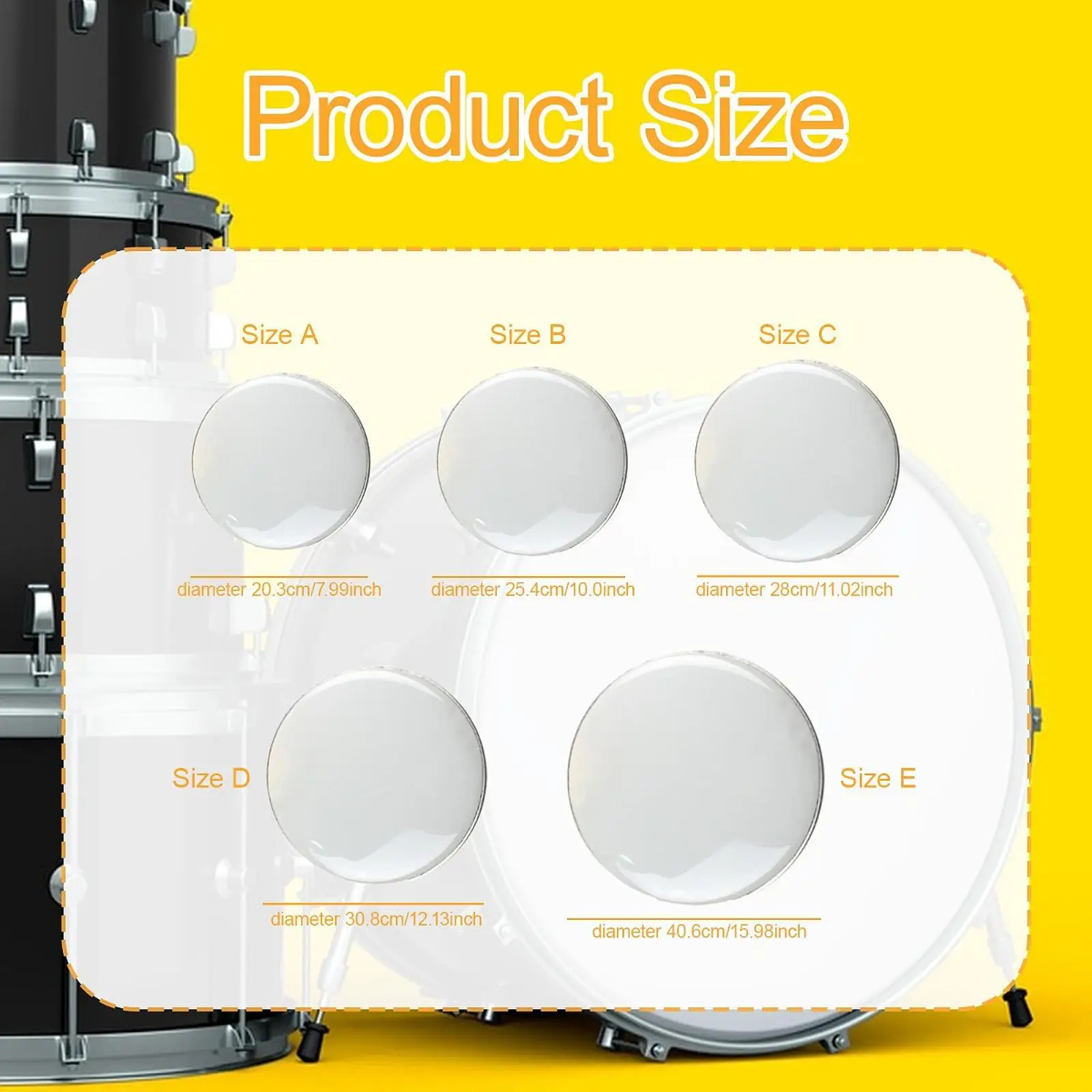 أجزاء قرع ملحقة محمولة لرأس الطبل من Snare لتمرين استوديو العرض