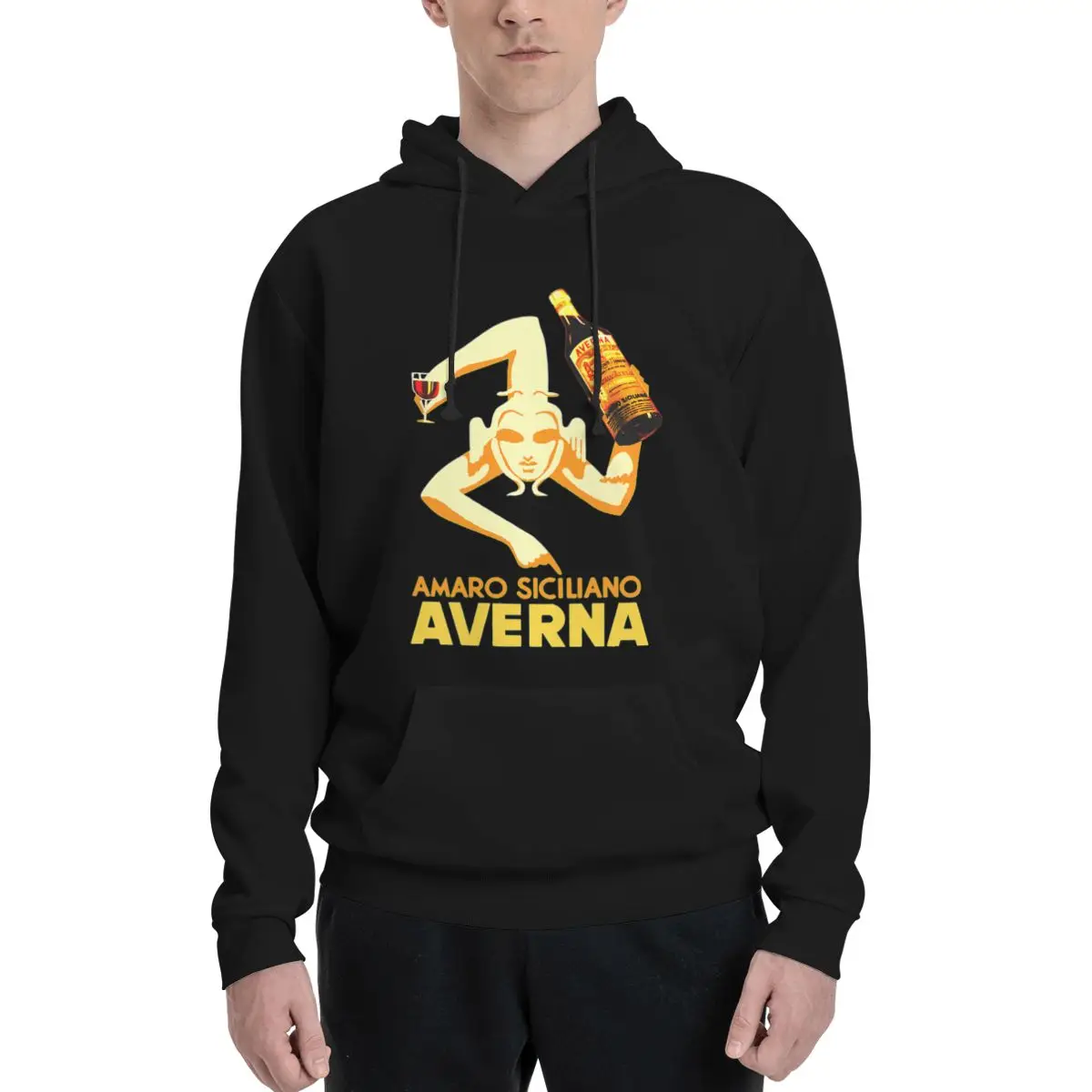 Amaro Siciliano Averna Navidad Halloween Día del Padre Día de la Madre Clásico A Sudaderas con Capucha para Hombre Suéter